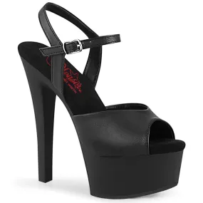 6 Inch Heel GLEAM-609 Black Pu