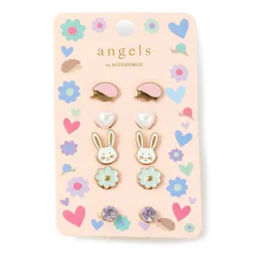 Accessorize London Girl's Woodland Clip On Earring Set of 4