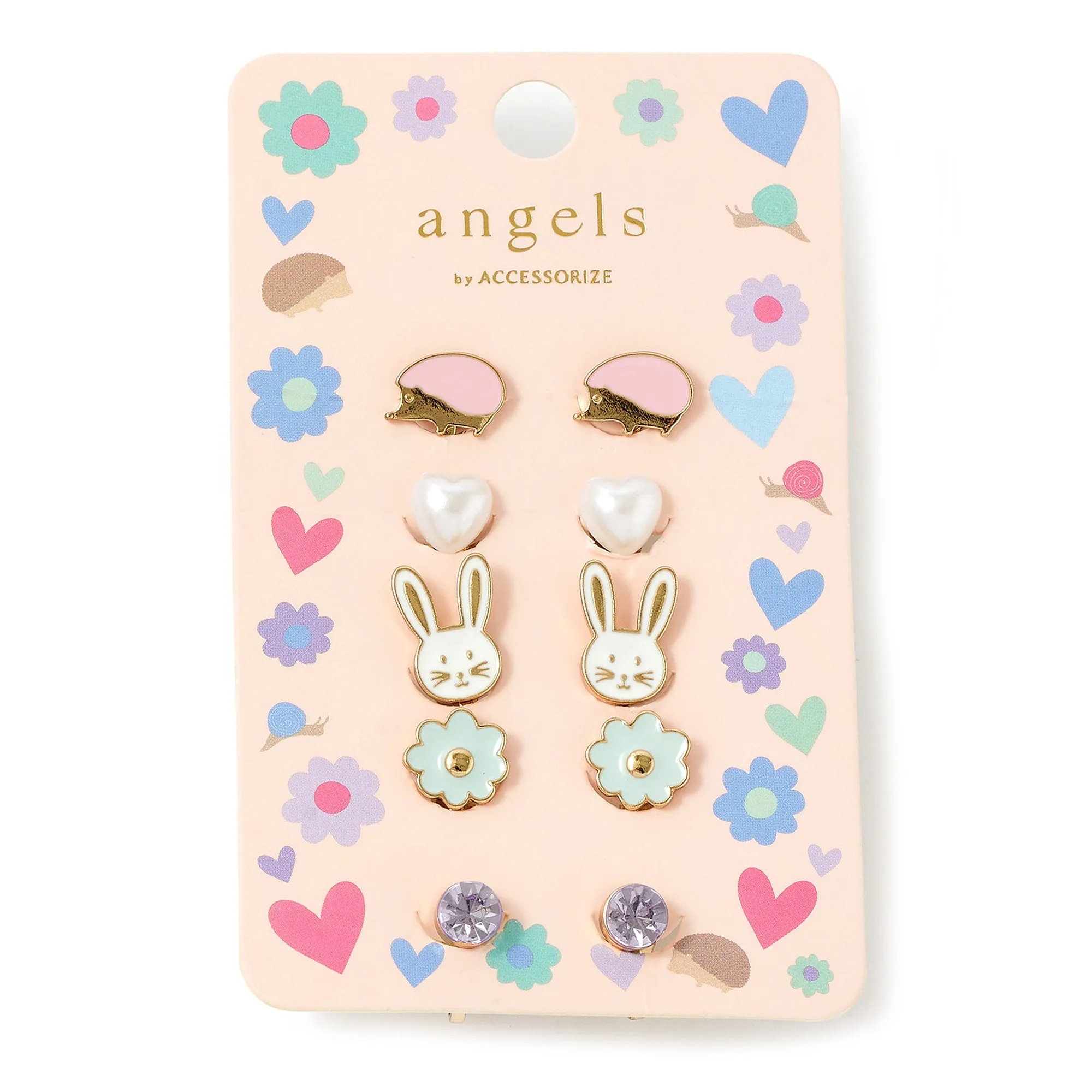 Accessorize London Girl's Woodland Clip On Earring Set of 4