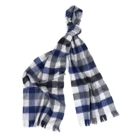 Barbour Nine Square Scarf Grey / Black