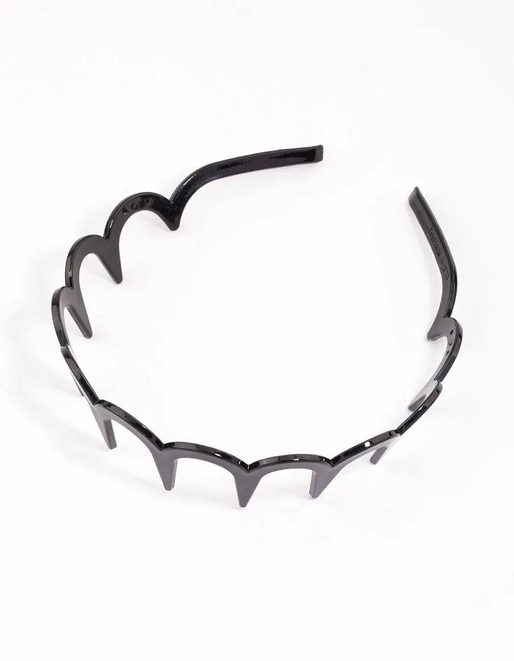 Black Acrylic Wave Headband