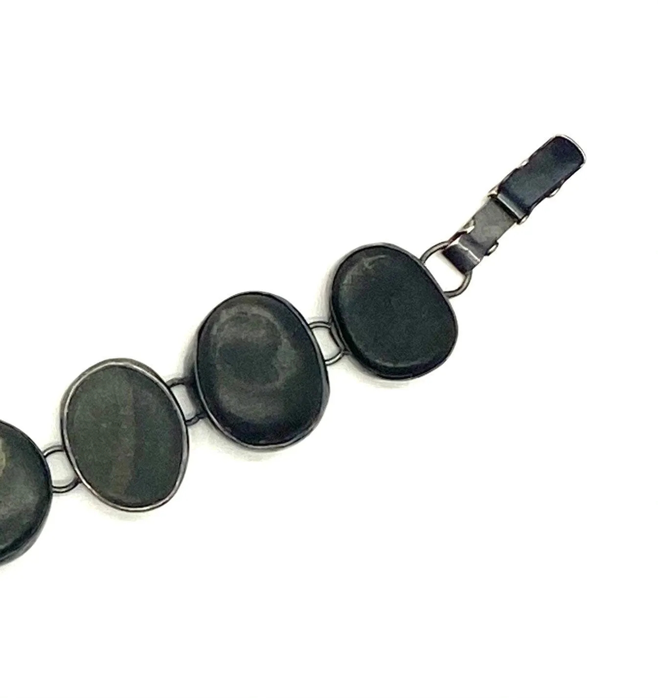 Black Rock Bezel Set Bracelet