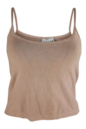 BLUMARINE Beige Spaghetti Strap Cropped Vest Top (IT 38)