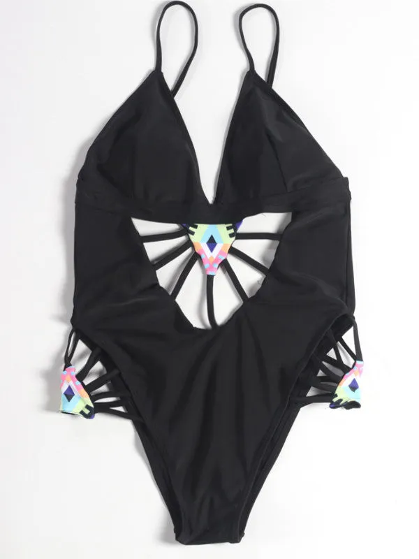 Bohemian Hollow Out One Piece Swimsuit