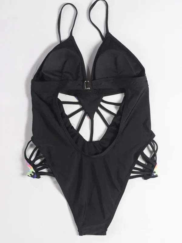 Bohemian Hollow Out One Piece Swimsuit