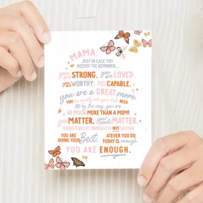 Butterfly Mama Affirmations Encouragement Card