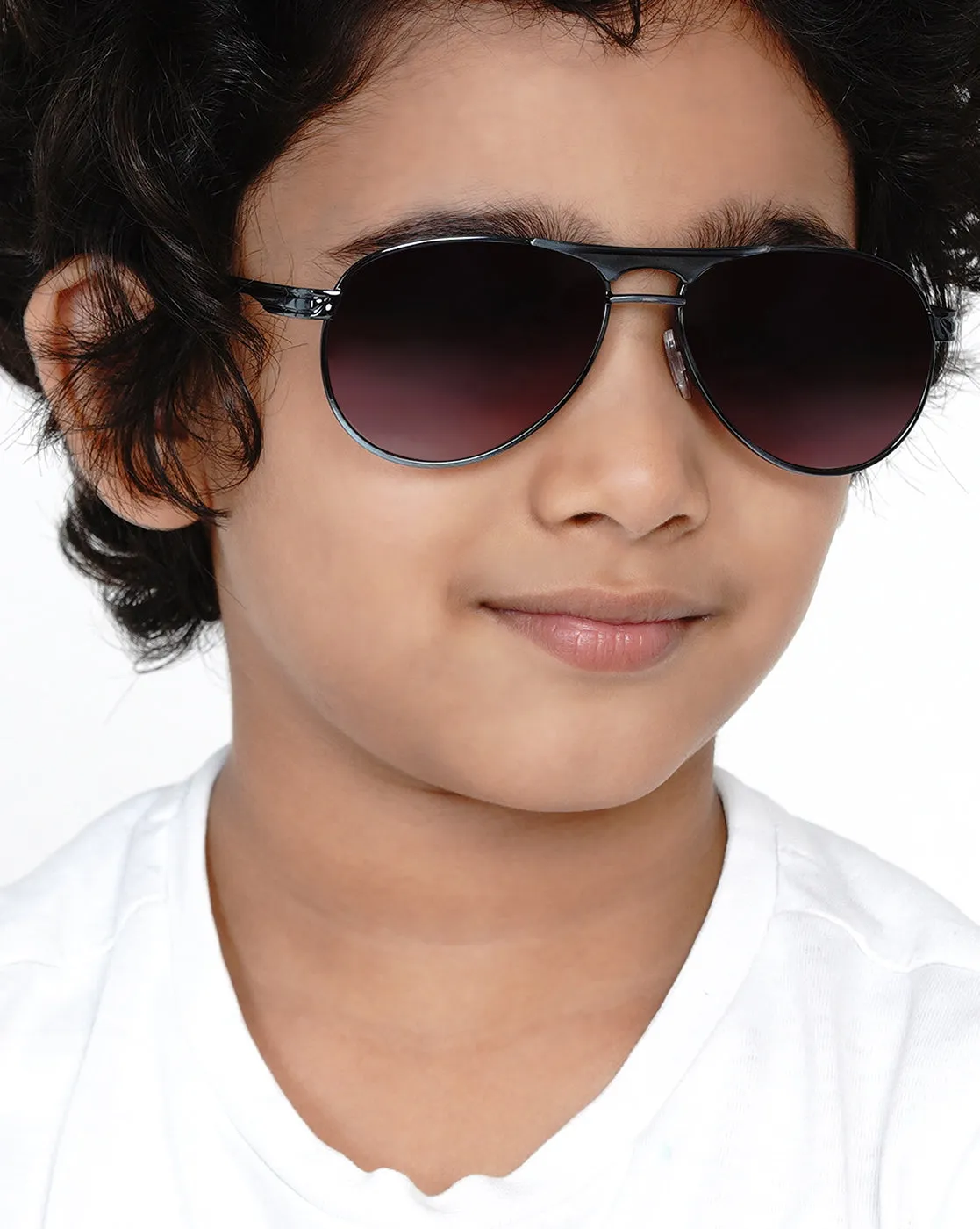 Carlton London Black Lens & Blue Aviator Sunglasses With Uv Protected Lens For Boy