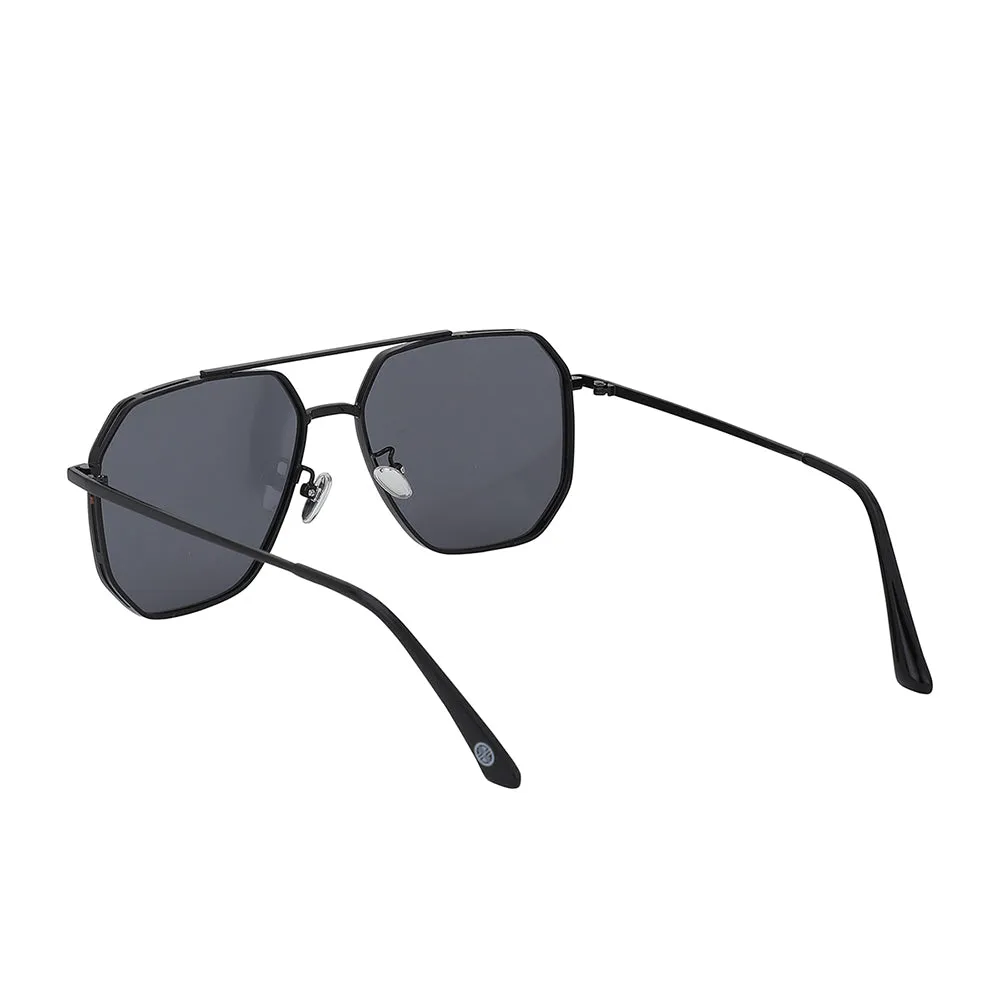 Carlton London Premium Black Toned Polarised And Uv Protected Lens Rectangle Sunglasses For Men