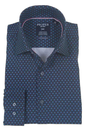 'Christopher Lena' Men's WR Performance Sport Button Down - Navy