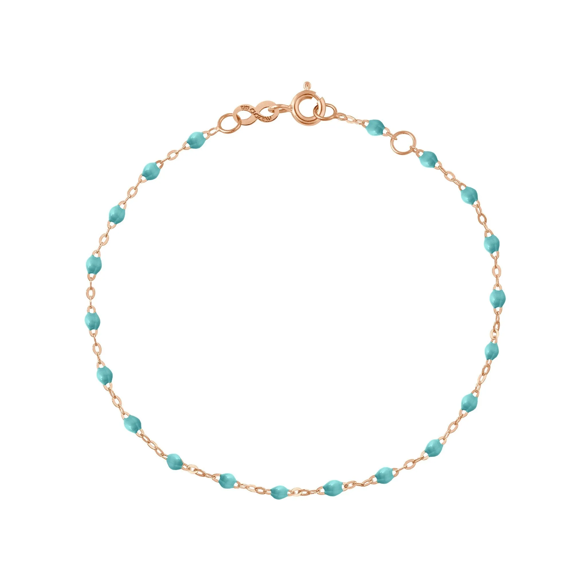 Classic Gigi Turquoise Green bracelet, Rose Gold, 5.9"