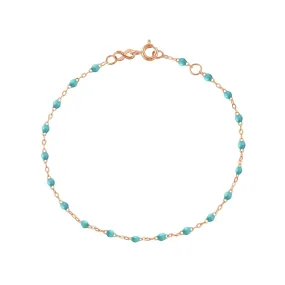 Classic Gigi Turquoise Green bracelet, Rose Gold, 5.9"