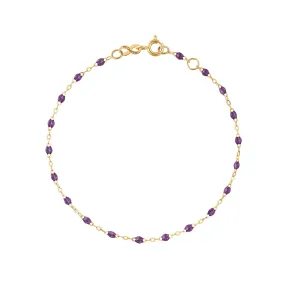 Classic Gigi Violet bracelet, Yellow Gold, 6.7"