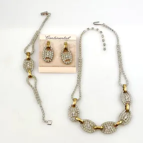 Continental Rhinestone Necklace Set Parure