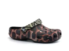 CROCS Classic Animal Remix Clog Ciabatta Gomma Black Leopard 207840-0ZR