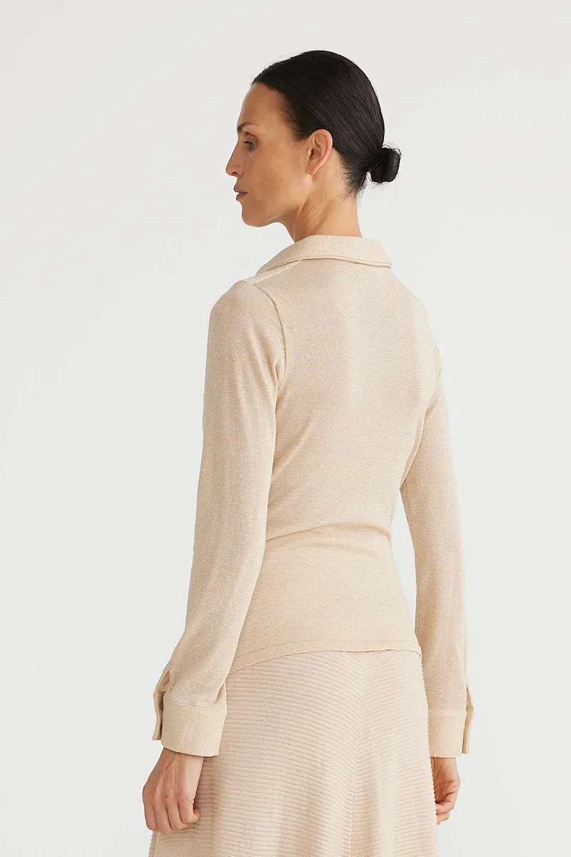 Dahlia Champagne Knit Top