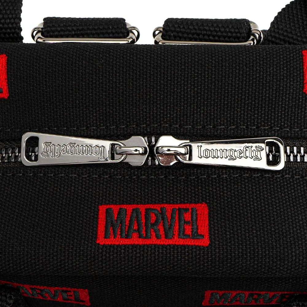 Disney Marvel Logo All-Over-Print Canvas Mini Backpack