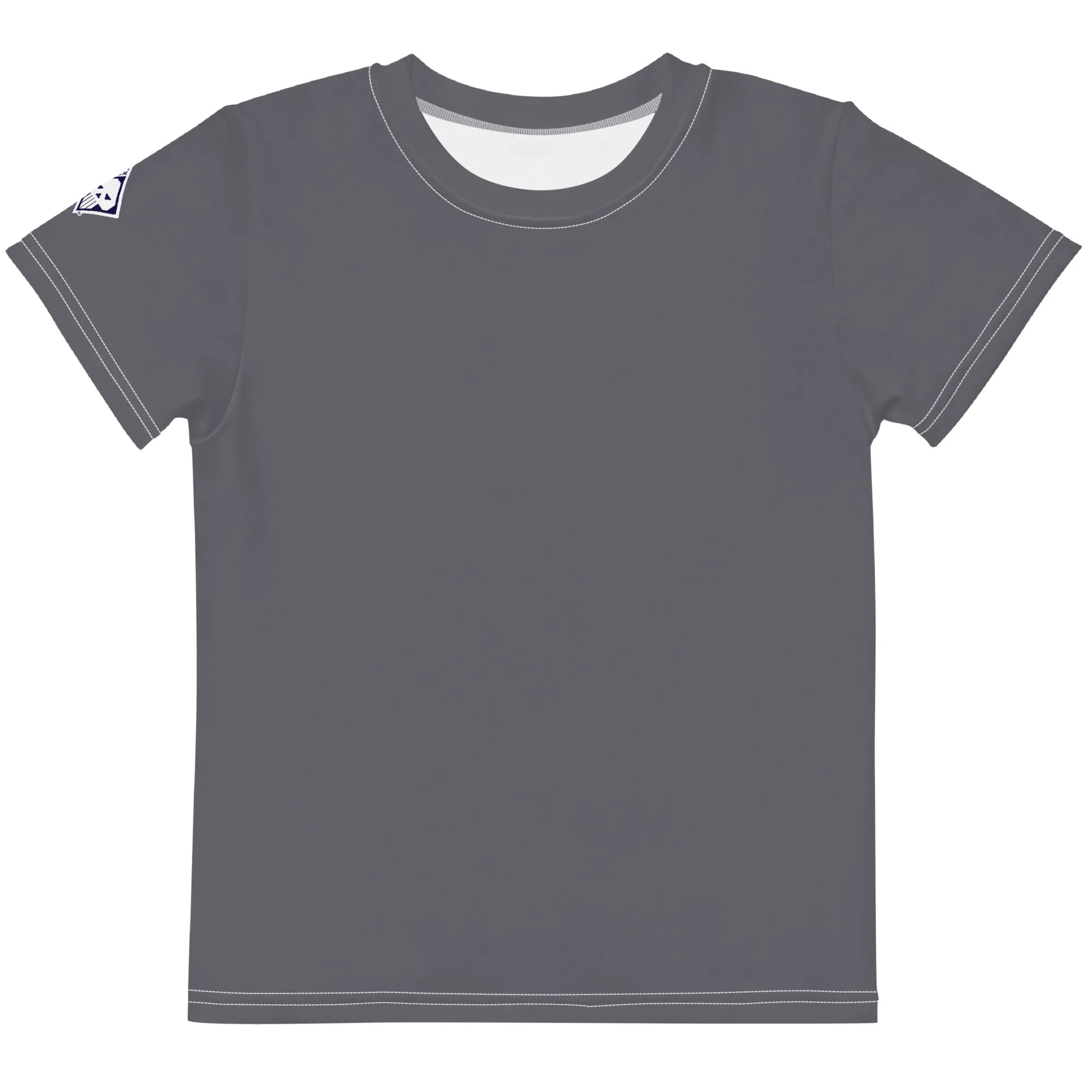 Everyday Comfort: Boys' Short Sleeve Solid Color Rash Guard - Charcoal