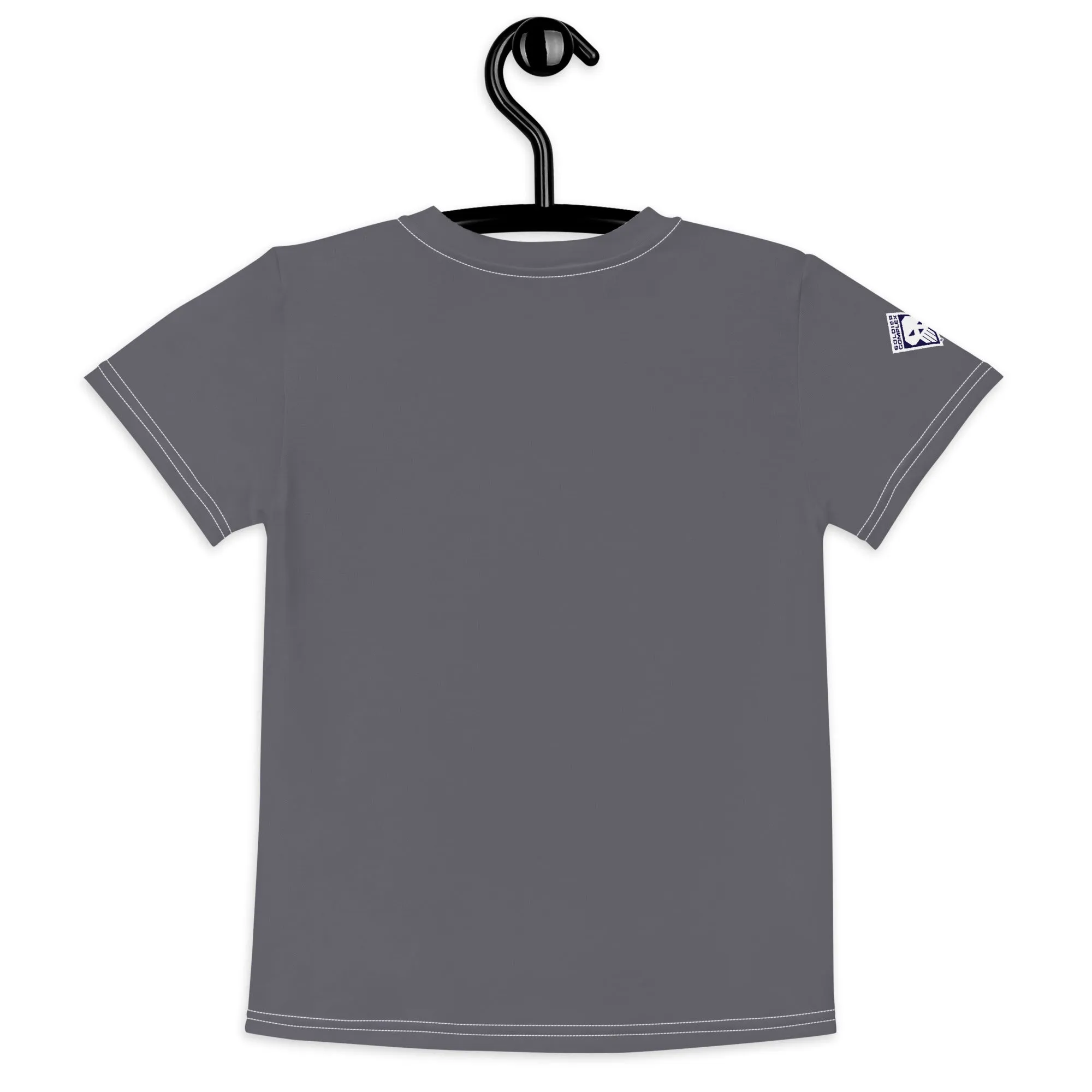 Everyday Comfort: Boys' Short Sleeve Solid Color Rash Guard - Charcoal