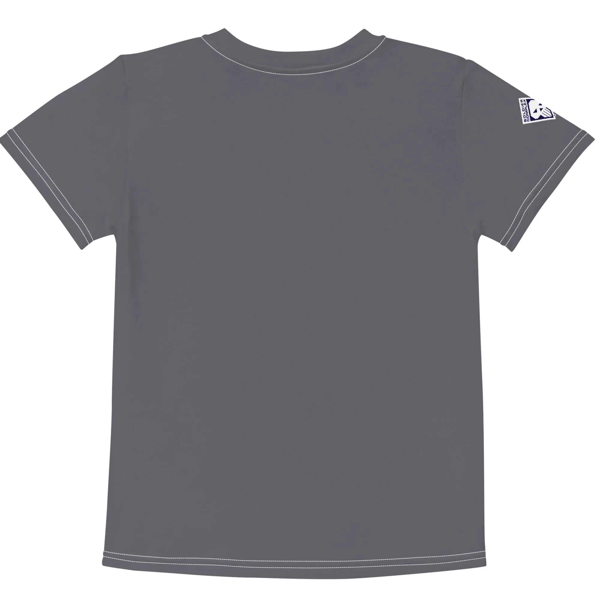 Everyday Comfort: Boys' Short Sleeve Solid Color Rash Guard - Charcoal