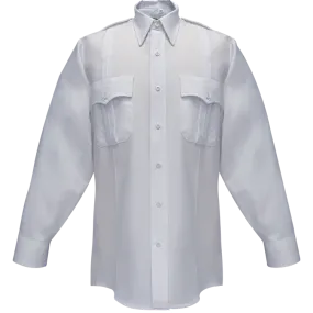 Flying Cross Command Long Sleeve Shirt w/ Zipper & Convertible Sport Collar - White