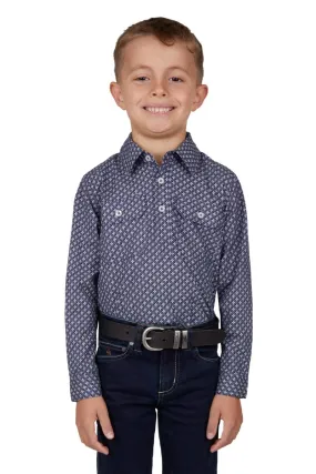 Hard Slog Shirt Boys Quin Half Button