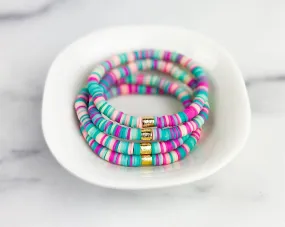 Heishi Small 6mm Color Pop Bracelet Spring Rainbow