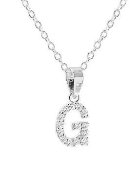 Initial Necklace with CZ accent