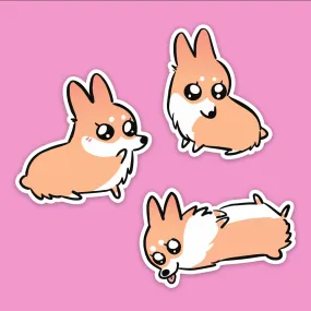 “Just a Baby" Red Corgis Sticker Pack