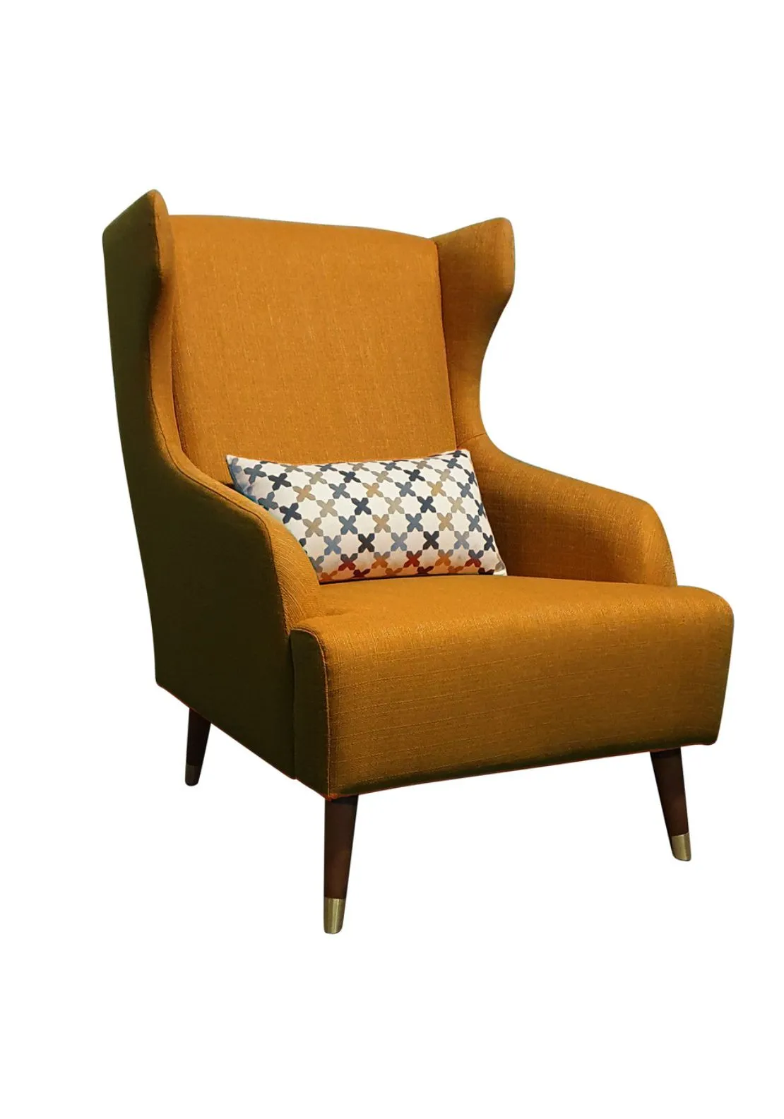 Lauren High Back Chair With Cushion - Orange