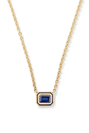 Madison Necklace with Rectangle Bezel Stone