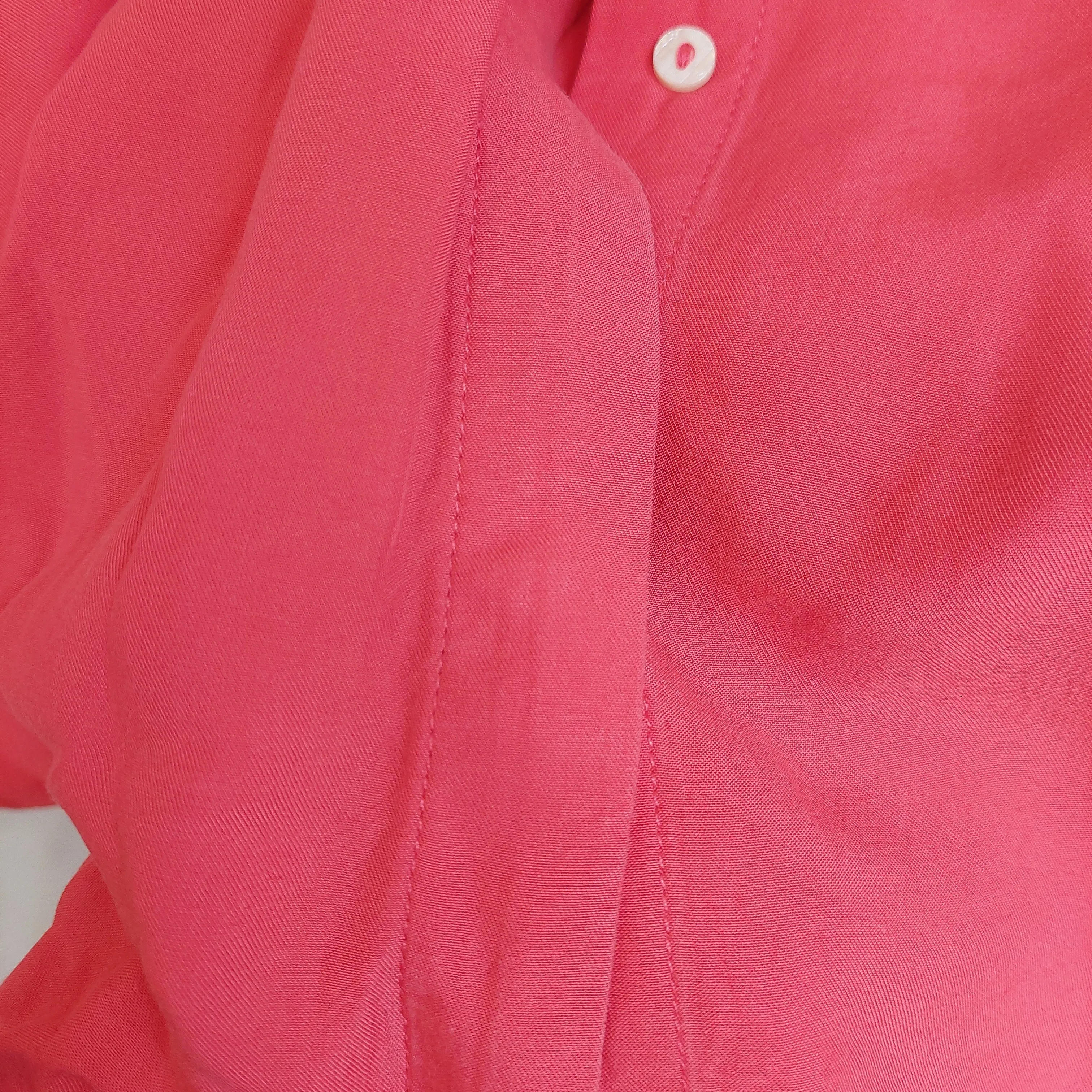 Mango Coral Long Sleeve Collared Shirt