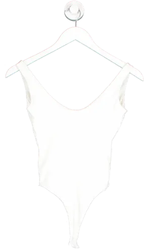 Oh Polly White Scoop Neck Bodysuit UK 8