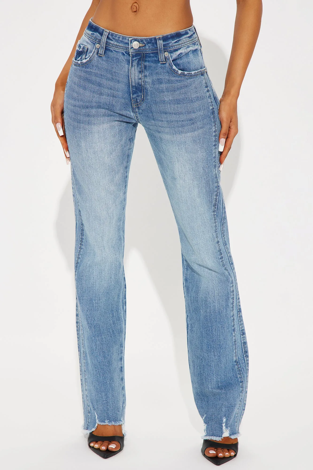 Passing You Up Stretch Bootcut Jeans - Medium Wash