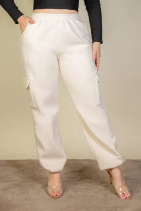 Plus Size Side Pocket Stone Sweatpants