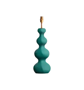 Pooky Turquoise Bubble Wood Table Lamp