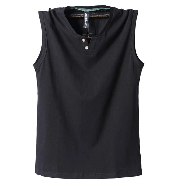 Pure Cotton V-Neck Tank