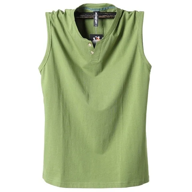 Pure Cotton V-Neck Tank