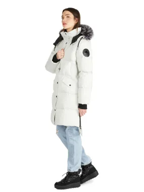 Reyna Women's Long Puffer w/ Faux Fur Trim