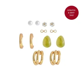 Sage Hoop-Stud Combo Set - Sample