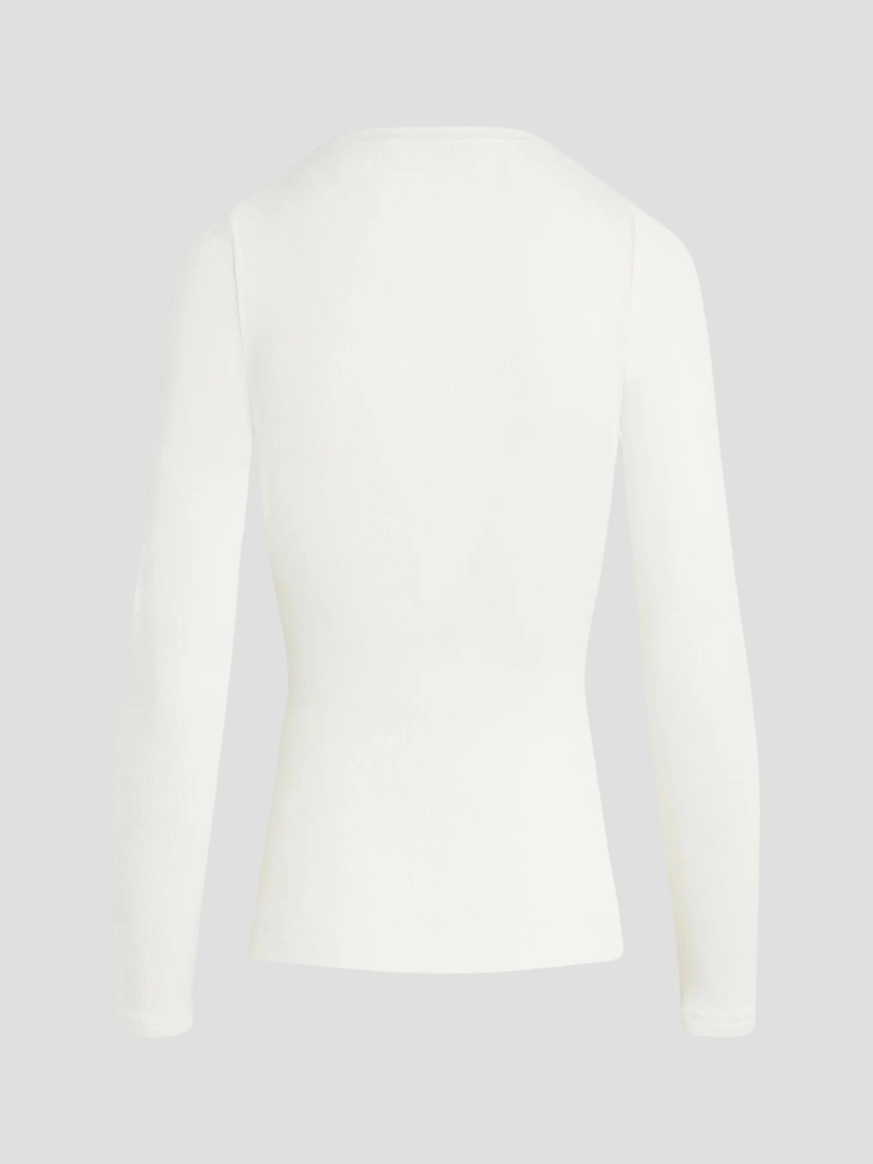 The Ribbed Long Sleeve in White