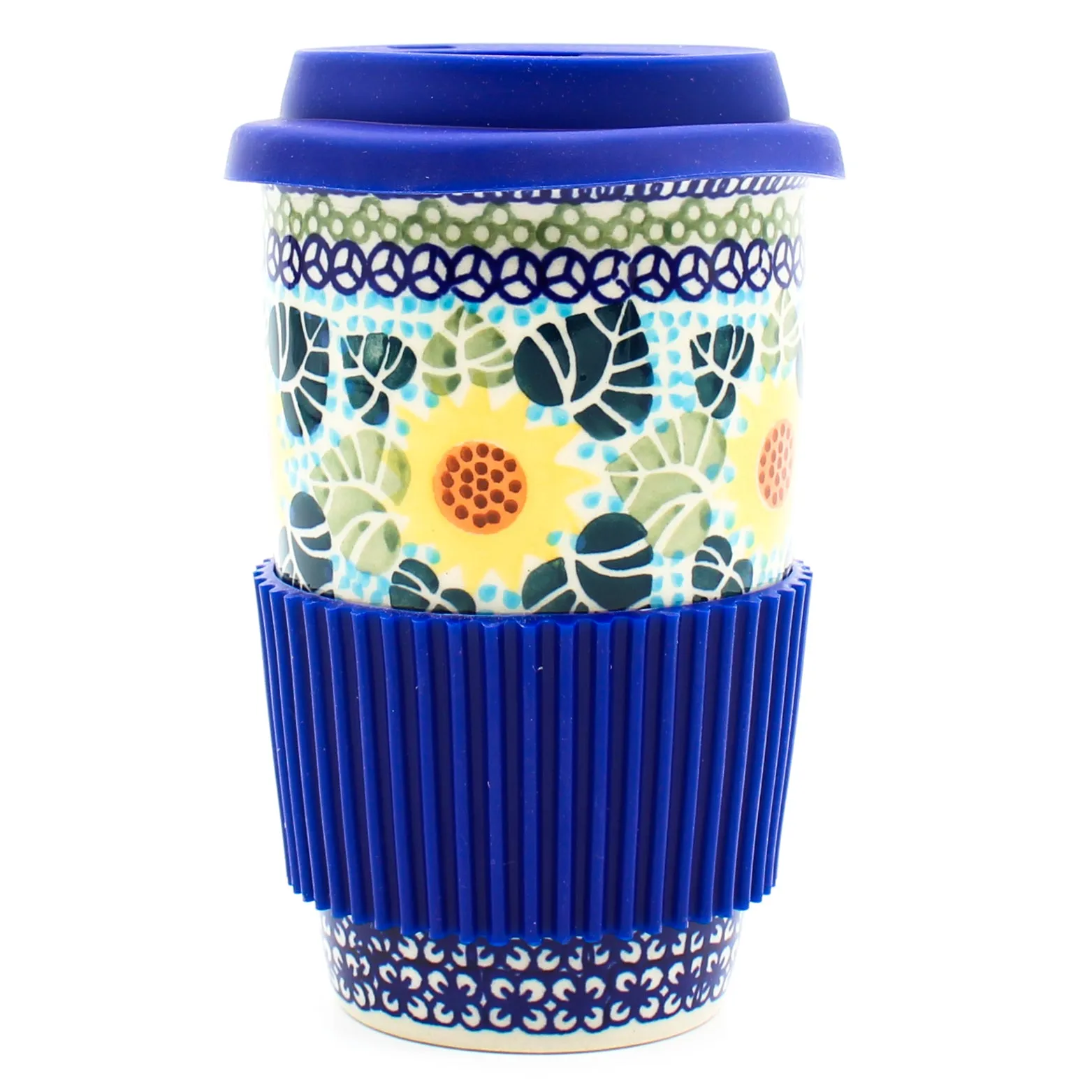 Travel Cup 14 oz in Ukrainian Sunflower