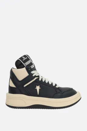 Turbowpn grainy leather high-top sneakers