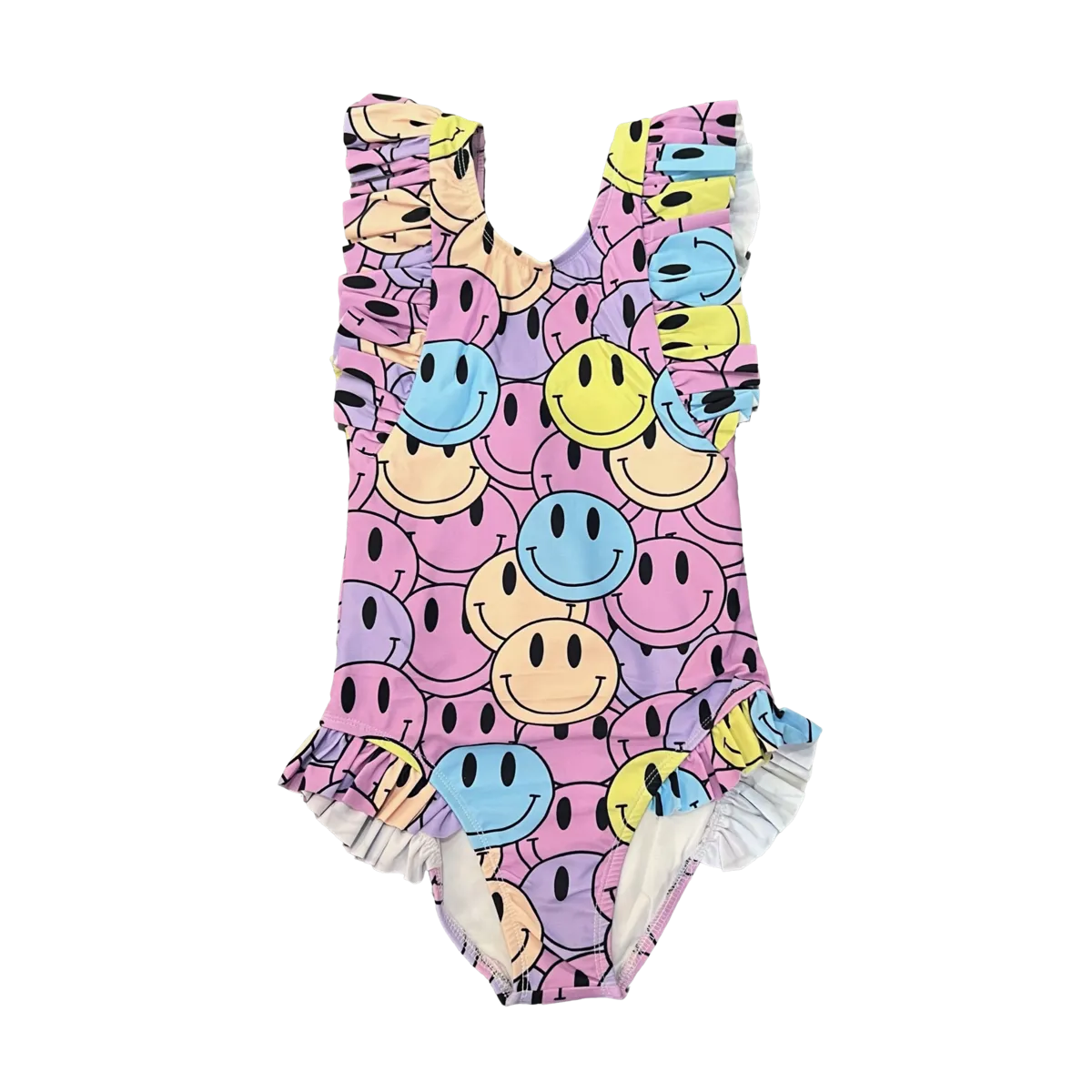 Tweenstyle by Stoopher Smiles Print Ruffle Swimsuit