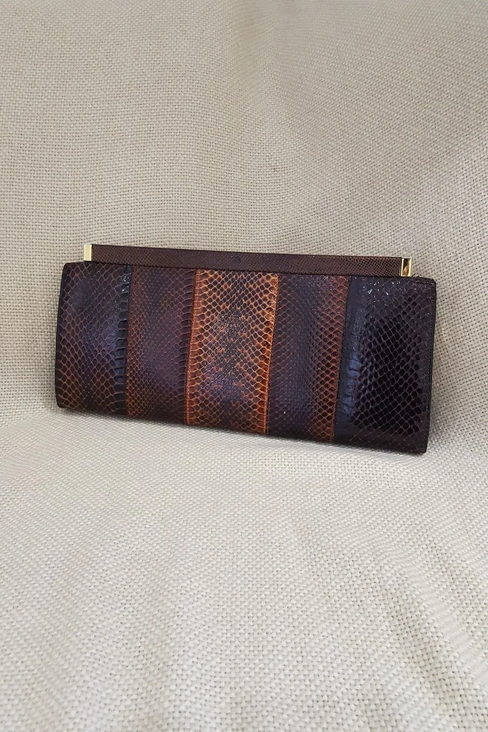 VINTAGE Snakeskin Clutch Bag