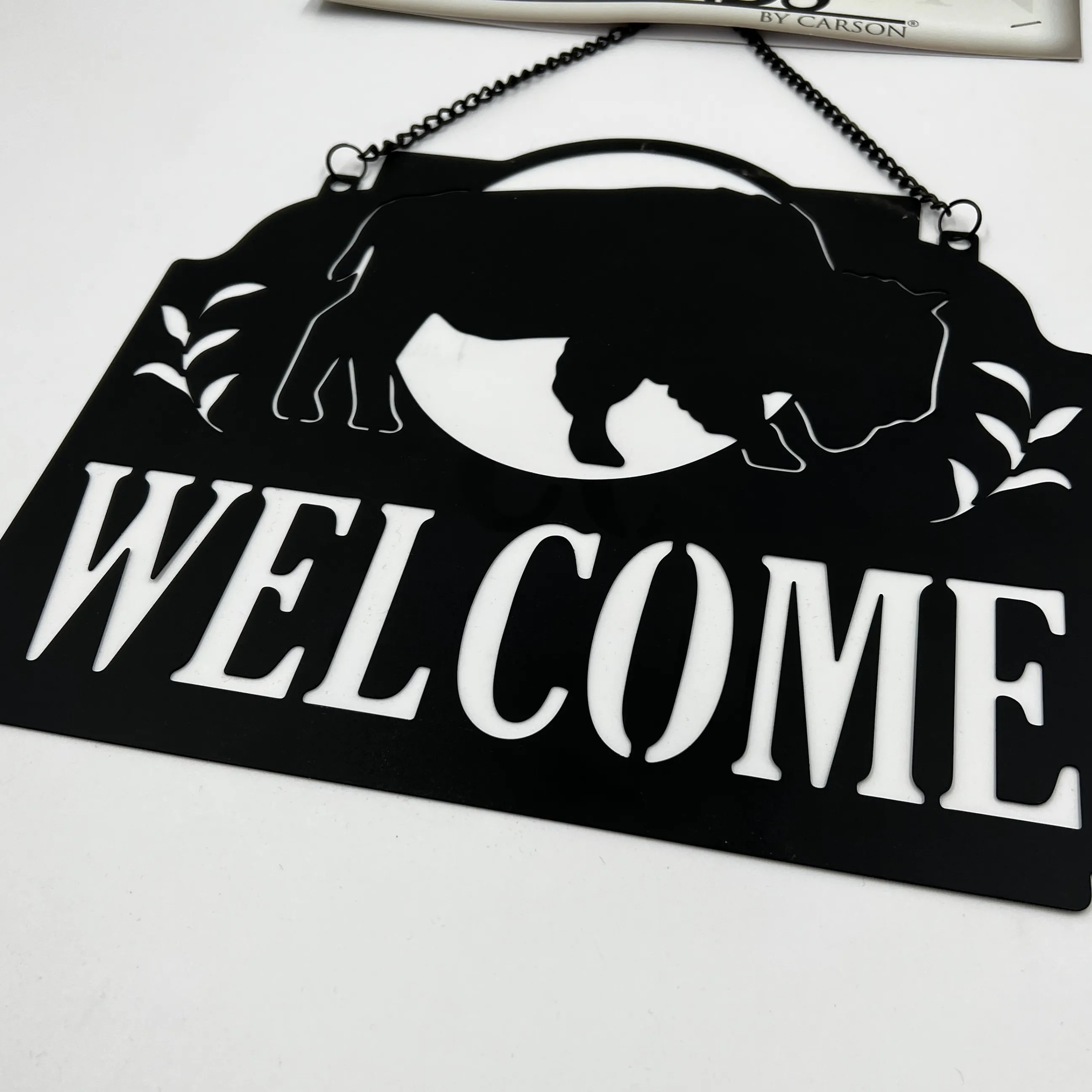 Welcome Buffalo Metal Garden Sign