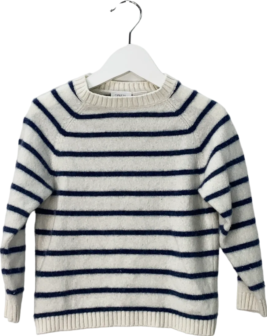 ZARA White Cashmere Knit Jumper 4 Years